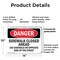 Signmission Sidewalk Closed Ahead Use Sidewalk On Opposite Danger Sign, Plastic, 14in W x 10in L, 2PK OS-2PACK-DS-P-1014-L-2161 - alternate 2